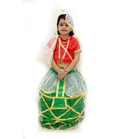 Satin Manipuri Dance Costume, Size: M, Rs 900 /set, Sanskriti Fancy Dresses | ID: 20568159712