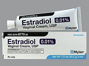 Estradiol 0.01% Cream - White Cream With Applicator Mylan 00378877035