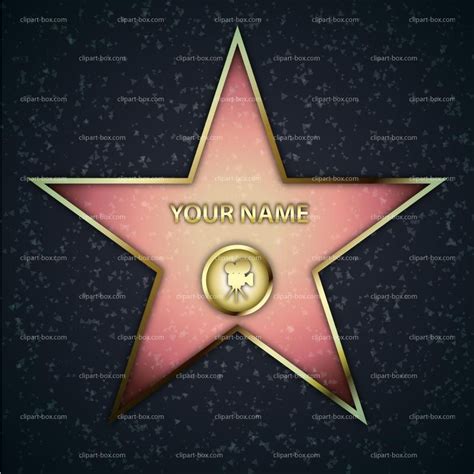 CLIPART HOLLYWOOD STAR | Royalty free vector design | Vector free, Clip ...