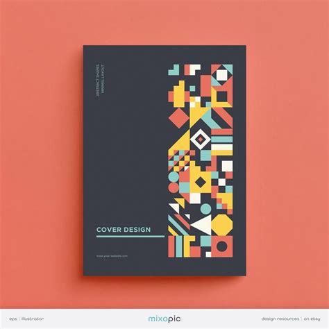 Geometric Abstract Brochure Cover Set | Vector EPS, Illustrator Editable Template | Polygon ...