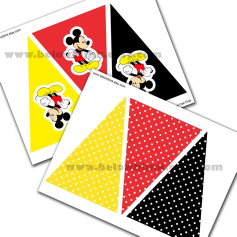 Mickey Mouse Banner Mickey Mouse Printable Party Banner - Etsy