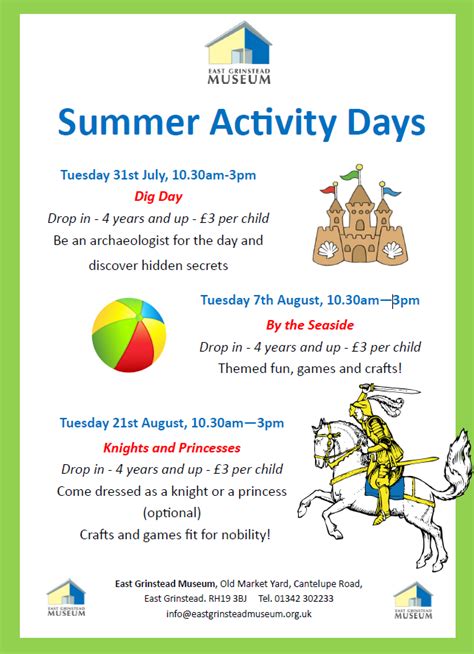 Summer Holiday Activities - EAST GRINSTEAD MUSEUM