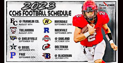 2023 CHS Red Raider football schedule finalized - Thunder Radio