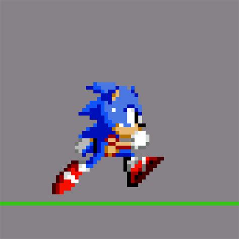 Pixilart - Sonic Chaos Sonic 2 walk cycle updated by Chris-oc