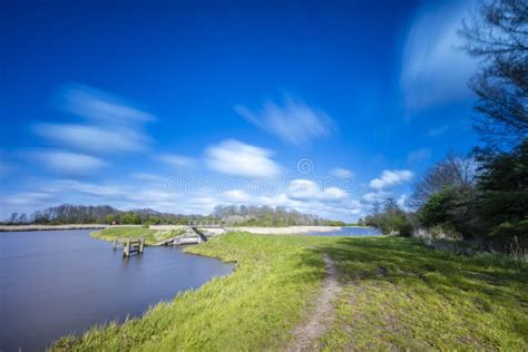 Polder Landscape in the Netherlands Stock Photo - Image of cloudy ...