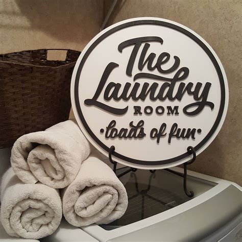 Laundry Room Sign Loads of Fun Wooden Sign Farmhouse | Etsy