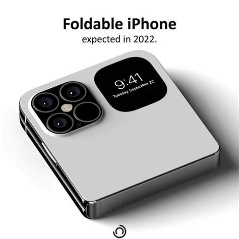 an iphone is shown with the text foldable iphone expected in 2012