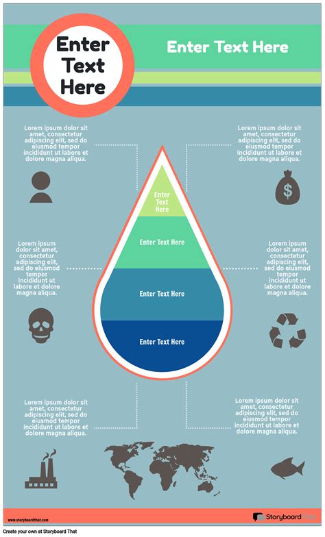 Save the Water Geography Infographic Template