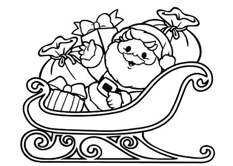 Coloring Pages Of Santa And His Sleigh at GetColorings.com | Free printable colorings pages to ...