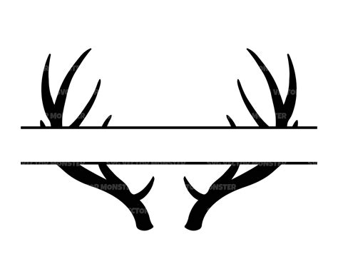 Antler Monogram Svg Deer Antlers Svg Split Name Frame Svg. - Etsy | Antler monogram, Monogram ...