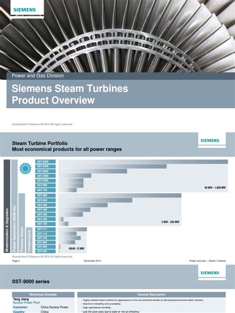 Siemens Steam Turbines Product Overview Power and Gas Division - Compress | PDF | Power Station ...