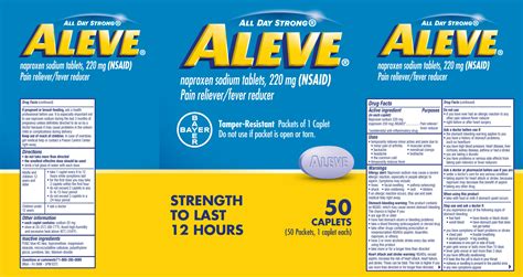 BAYER ALEVE- naproxen sodium tablet