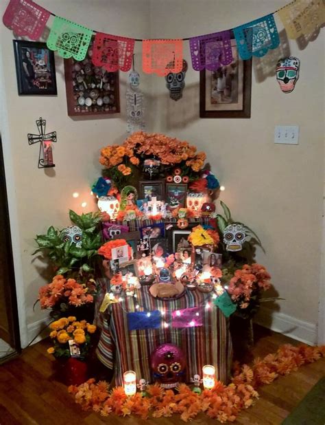 Dia de Los Muertos, home altar 2015 | Day of the dead diy, Dia de los ...