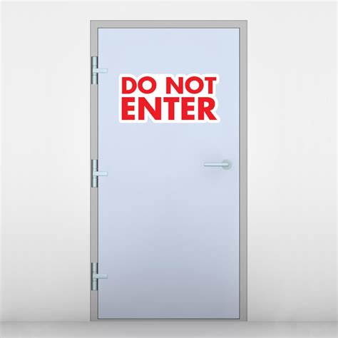 Do Not Enter Door Restickable Graphic | Sticker Genius