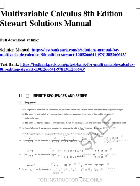 Multivariable Calculus 8th Edition Stewart Solutions Manual 1 | PDF