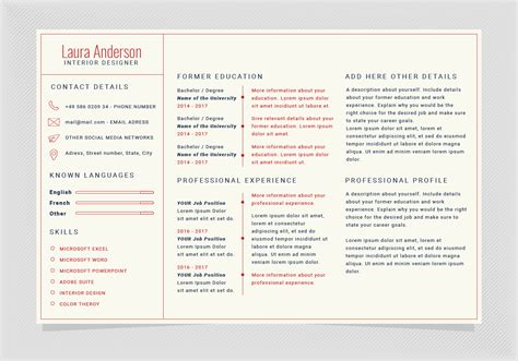 Vector Landscape Resume Template 517080 Vector Art at Vecteezy