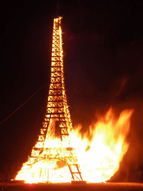 Eiffel Tower Burning