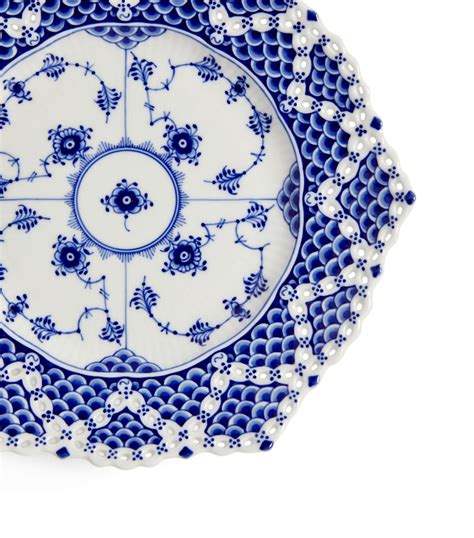 Royal Copenhagen Blue Fluted Full Lace Plate (21cm) | Harrods US