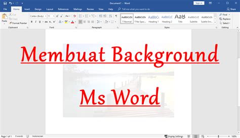 Cara Membuat Background di Word Menggunakan Gambar & Warna - SemutImut - Tutorial Hp dan ...