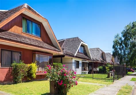 Chilean houses in Valdivia stock photo. Image of chile - 97082196