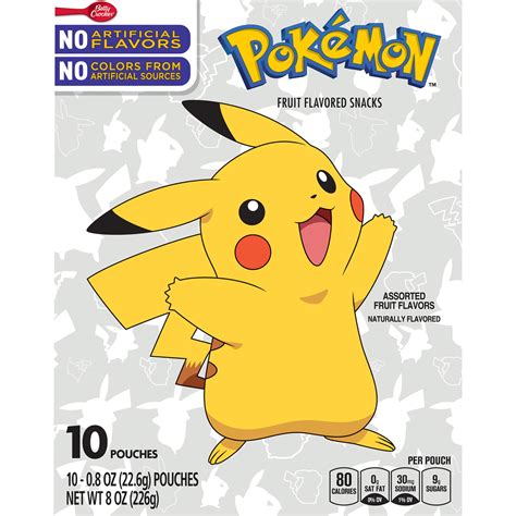 Nintendo Pokémon Fruit Flavored Snacks Assorted Fruit 10 ct 8 oz ...