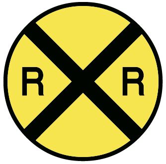 railroad crossing sign vector - Clip Art Library