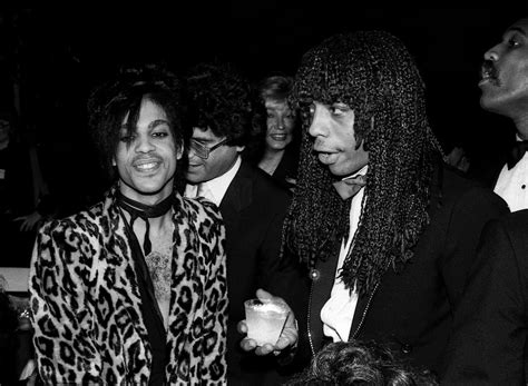 Prince and Rick James at an awards show after party, 1982. | Rick james, The artist prince ...