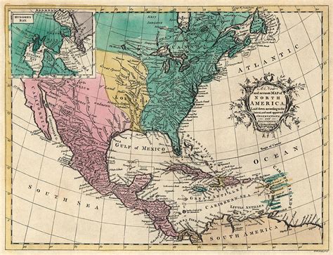 Antique Map of North America by Richard William Seale - 1763 Drawing by ...