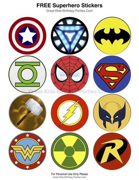 superhero logos free printables | Free Superhero Printables - Superhero ...