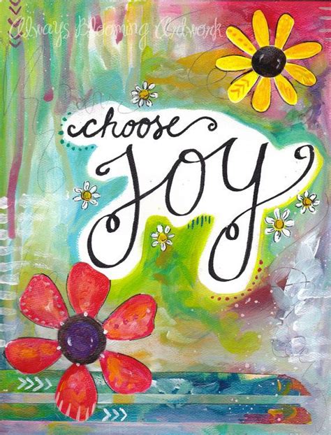 Choose Joy Art / Inspirational Art Print 8.5x11 Inch / Joyful Gift / Gift for Her / Happy Art ...