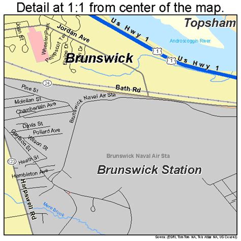 Brunswick Maine Street Map 2308395