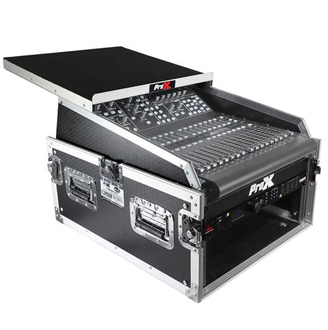 13U Top Mixer-DJ 6U Rack Combo Flight Case W-Laptop Shelf | ProX Live ...