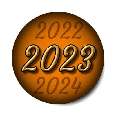 2023 Countdown Orange Stickers, Magnet | Wacky Print