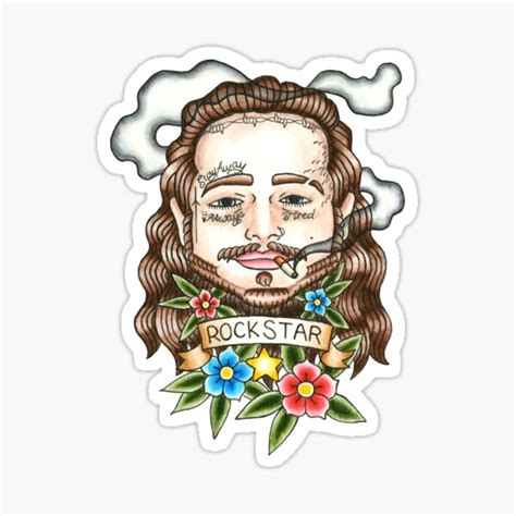 "Rockstar" Sticker by wordlesspaintng | Redbubble