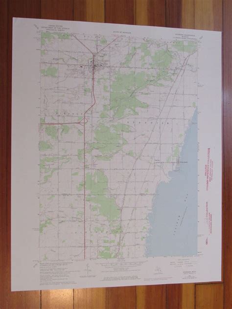 Standish Michigan 1974 Original Vintage USGS Topo Map: (1974) Map | RareMapsandBooks