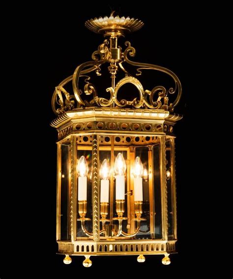 Large Antique Brass Lantern at 1stdibs