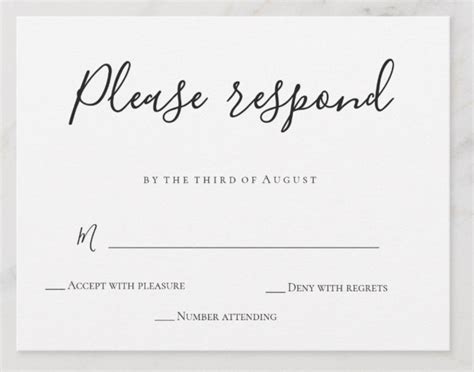 Wedding RSVP Examples – Sample RSVPs you can use for your wedding ...