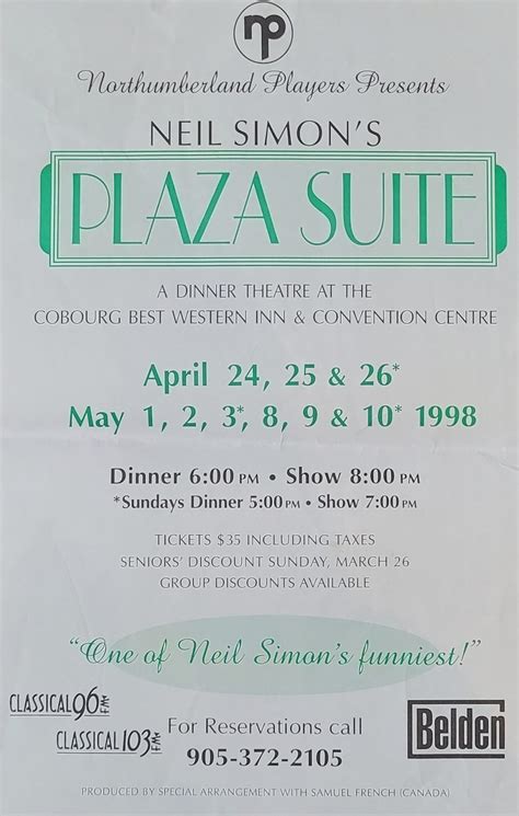 Plaza Suite - Northumberland Players