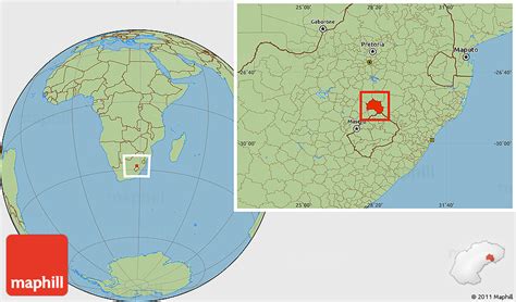 Savanna Style Location Map of BETHLEHEM