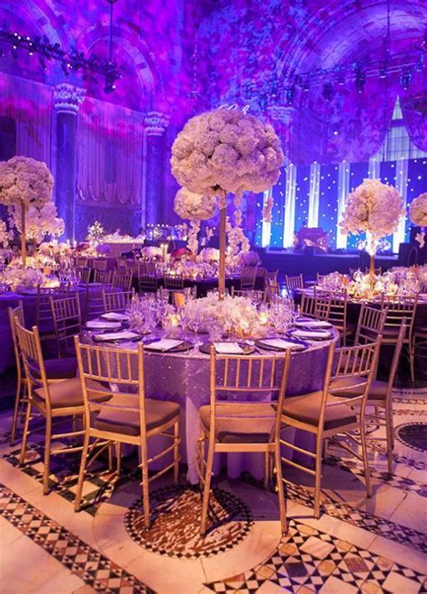 How to Decorate Your Quinceañera Reception Tables | Purple wedding ...