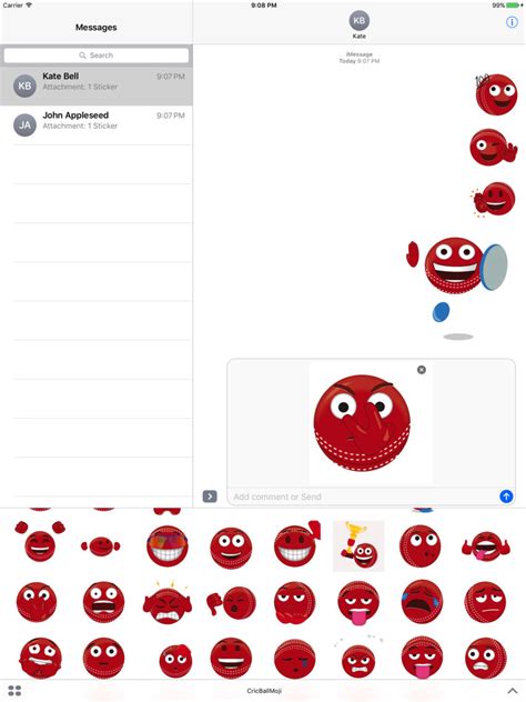 Cricket Ball Emoji - Stickers & Animations for iOS (iPhone/iPad) Latest ...