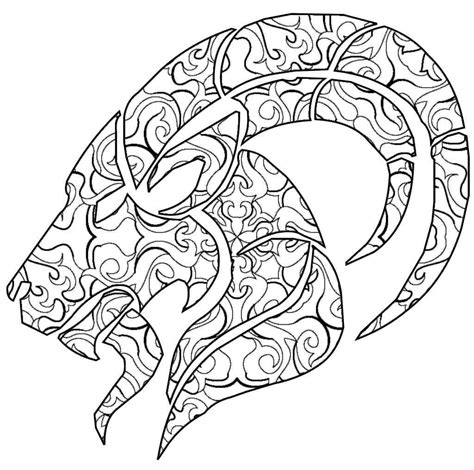 Free Printable Capricorn coloring page - Download, Print or Color Online for Free