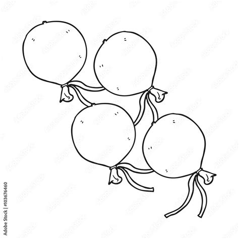 black and white cartoon balloons Stock Vector | Adobe Stock