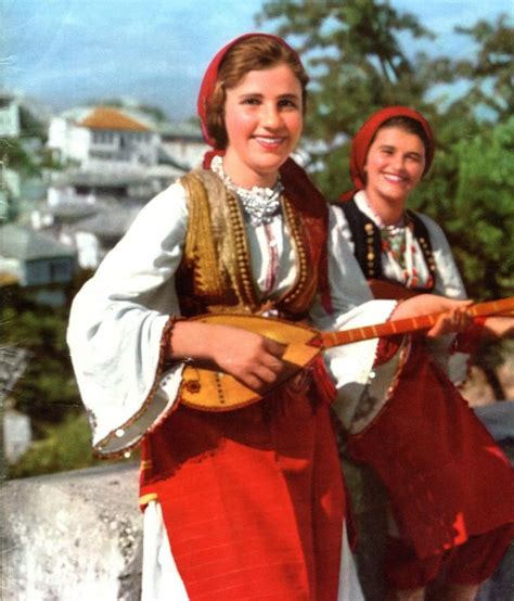 Albanian women's costumes from Dibra, 1970s Albanian Culture, Folk Clothing, Folk Costume ...