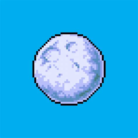 Moon pixel art icon. Yellow and grey pixelated Moon design for logo, web, mobile app, badges and ...