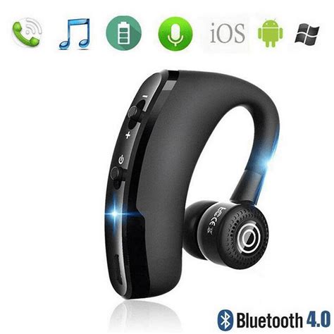 V9 Handsfree Business Wireless Bluetooth Headset with Mic Voice Control ...