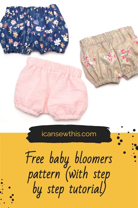 Free baby bloomers pattern with step by step tutorial – Artofit