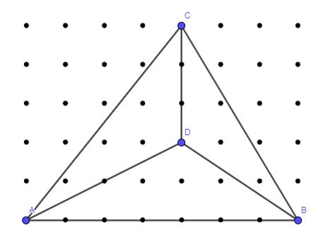 Draw a tetrahedron in isometric dot paper.