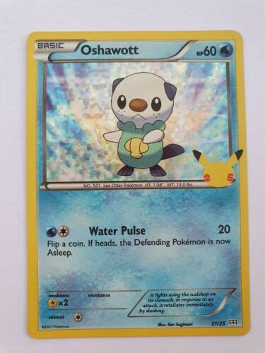 Mavin | Mcdonalds Oshawott Holo Shiny 25th Anniversary Pokemon Card ...