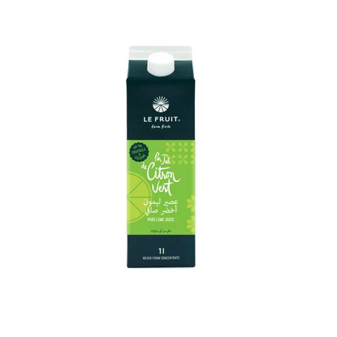 Le Fruit Pure Lime Juice 1L / PC | Beverage | Le Fruit | Classic Deli - UAE